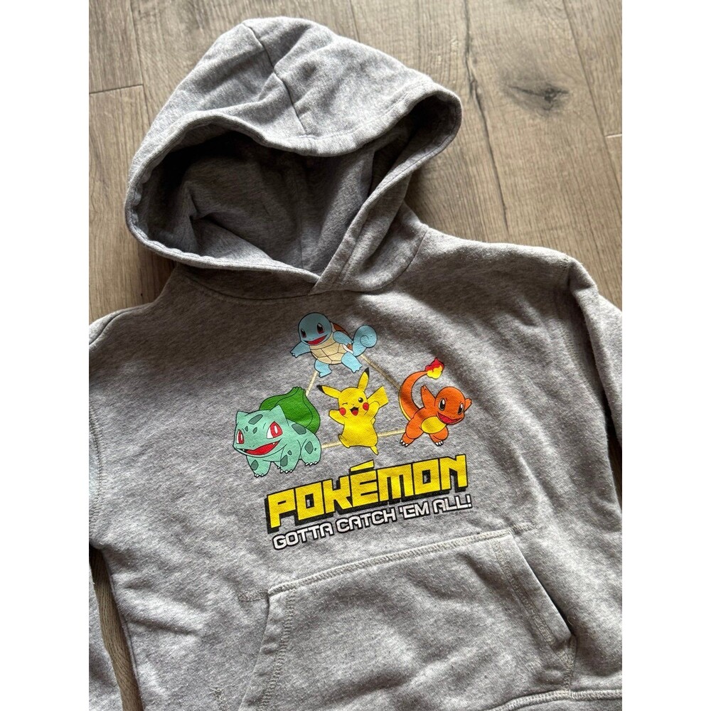 Pokémon Gap Grey Hoodie Sweater Kids Size XS (4-5)